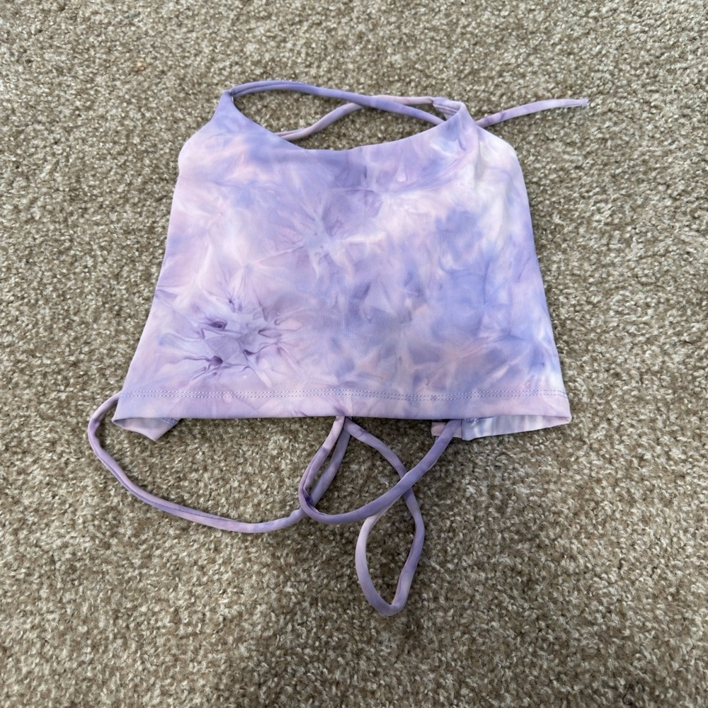 tie dye crop top tie back
